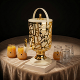 Diwan - Dispensador de bebidas de 3 litros - Marfil y oro