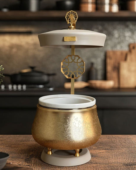 Nourhan -  2.5 Liters Chafer - Gold & Beige
