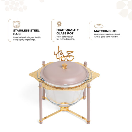 Jiwar - Deluxe Gold Engraved Soup Buffet - Lavender & Gold