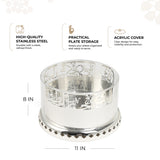Jiwar - Large Sleek Plate Stand - Silver
