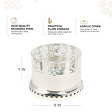 Jiwar - Small Sleek Plate Stand - Silver
