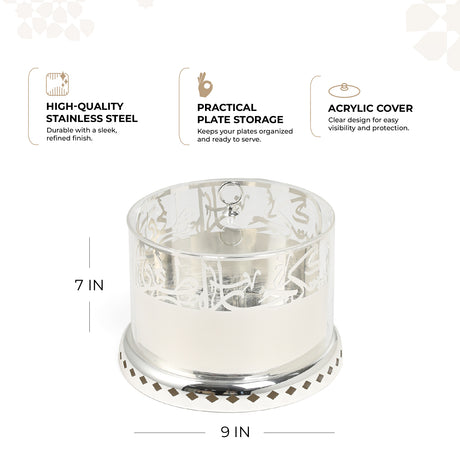 Jiwar - Small Sleek Plate Stand - Silver