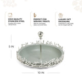 Jiwar - Medium Serving Stand - Mint Green & Silver
