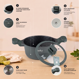 Julia Elite Pro 12.5" Nonstick Cooking Pot with Lid – Green