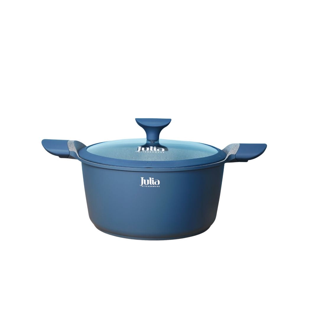 Julia Elite Pro 9.5" Nonstick Cooking Pot with Lid – Blue