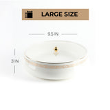 Naqsh - Large Decorative Canister - White & Gold