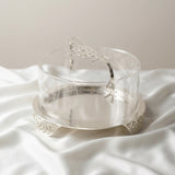 Liqa'a - Large Sleek Plate Stand - Silver