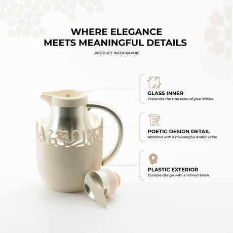 Mirral - Vacuum Flask / Thermos - White & Silver