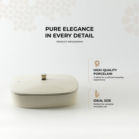 Mirral - Large Decorative Canister - White & Silver