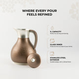 Nourhan - Vacuum Flask/Thermos - Bronze & Silver