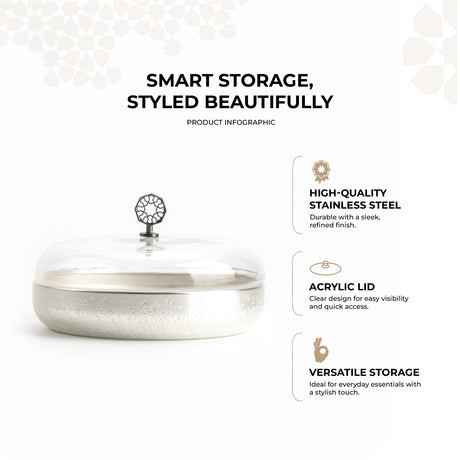 Nourhan - Large Canister - Silver