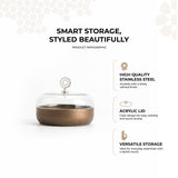 Nourhan - Medium Canister - Bronze & Silver