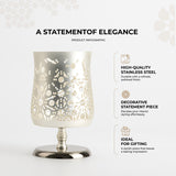Nourhan - Large Candle Holder - Silver