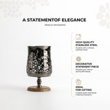 Nourhan - Medium Candle Holder - Black Walnut