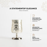 Nourhan - Medium Candle Holder - Silver
