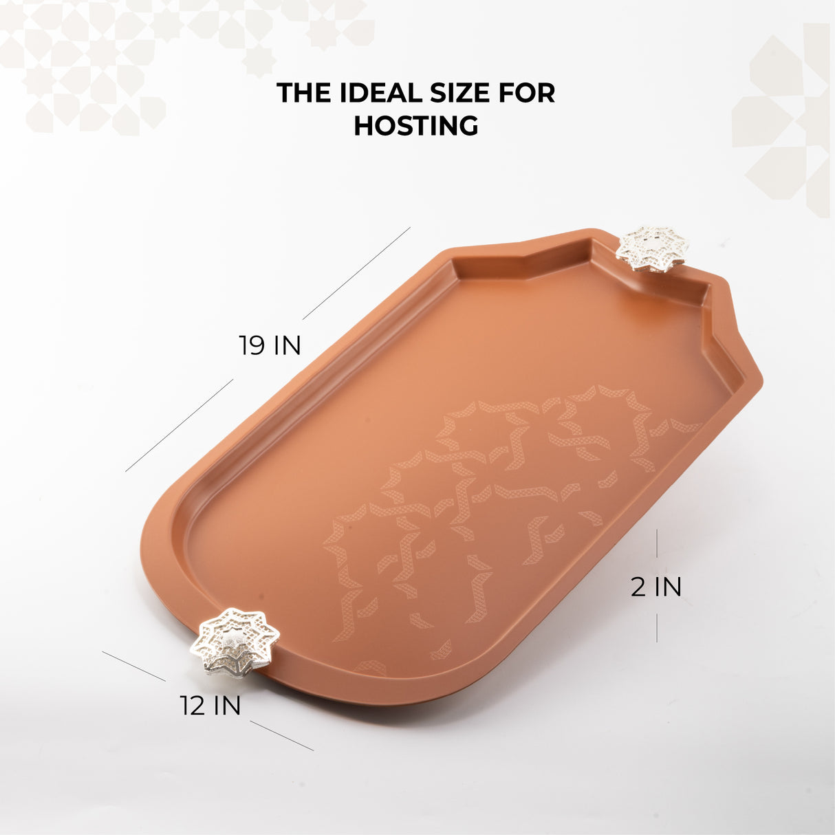 Octara - Serving Tray - Orange & Silver