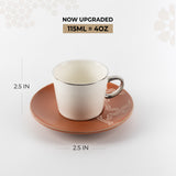 Octara - Espresso/Turkish Coffee Set (12-Pc) - Orange & Silver
