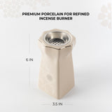 Octara - Incense Burner - Beige & Silver