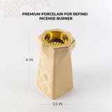 Octara - Incense Burner - Ivory & Gold