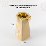 Octara - Incense Burner - Ivory & Gold