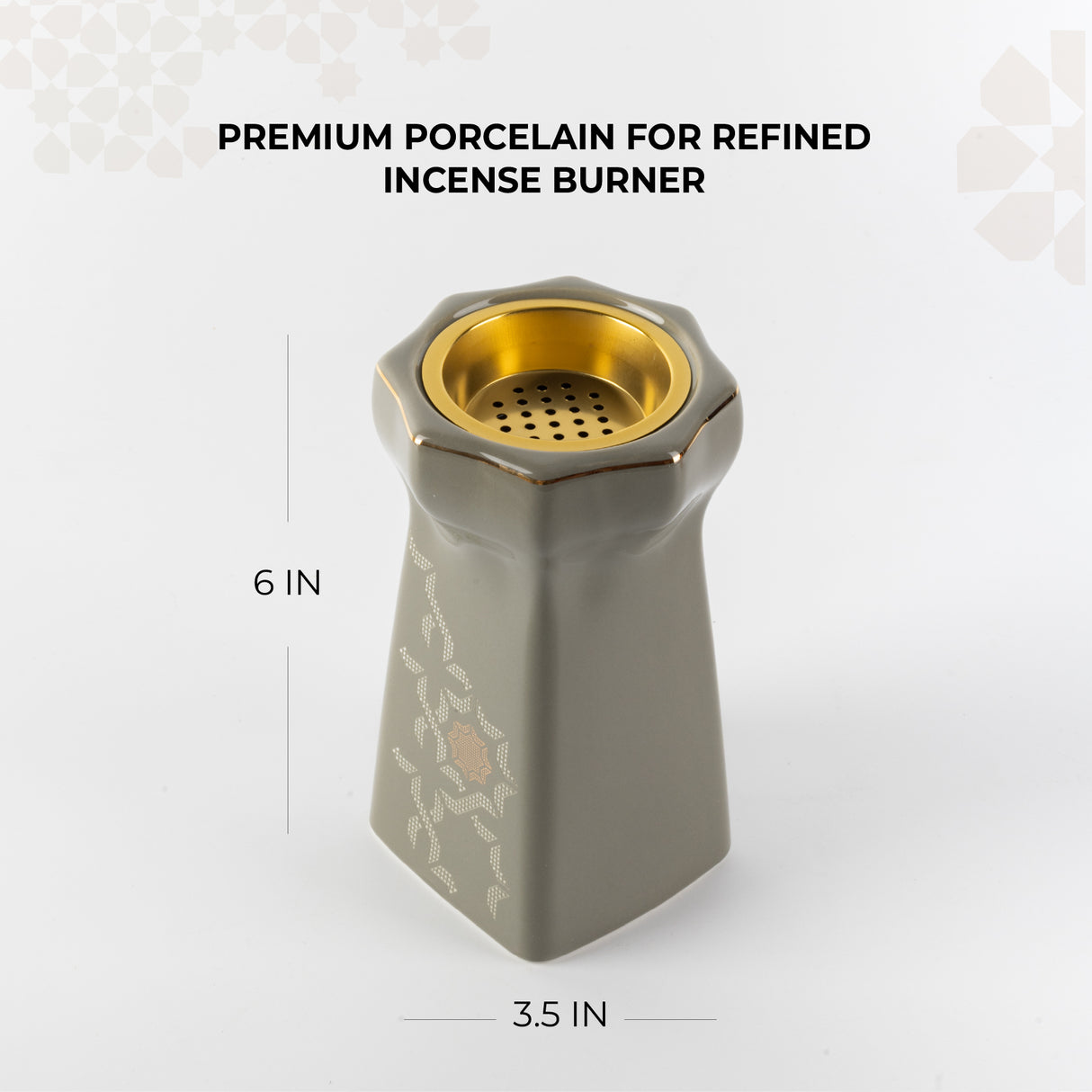 Octara - Incense Burner - Grey & Gold