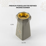 Octara - Incense Burner - Grey & Gold