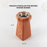 Octara - Incense Burner - Orange & Silver