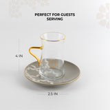 Octara - Tea Set (19-Pc) - Grey & Gold