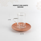 Octara - Tea Set (19-Pc) - Orange & Silver