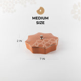 Octara - Medium Decorative Canister - Orange & Silver