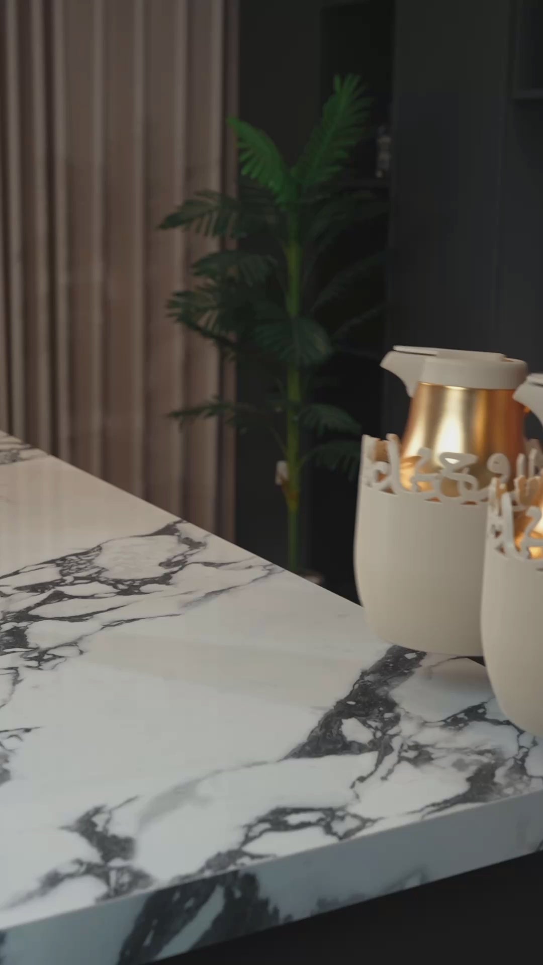 Mirral - Vacuum Flask / Thermos - Beige & Gold