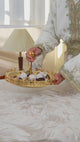 Jiwar - Large Serving Stand - Ivory & Gold