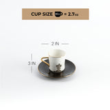 Naqsh - Espresso/Turkish Coffee Set (12-Pc)-Black & Gold