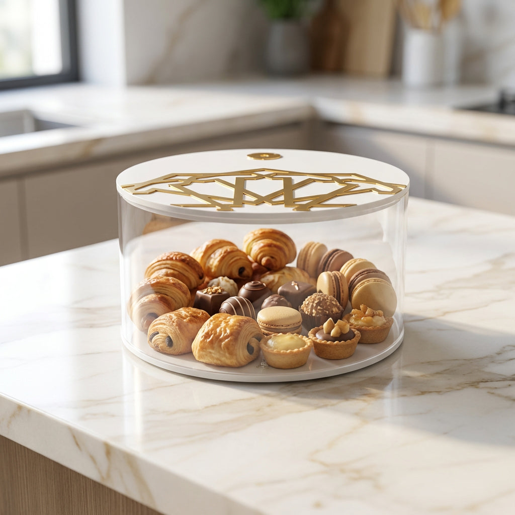 Saraya- The Aurelia Large Bread & Pastry Dome - white