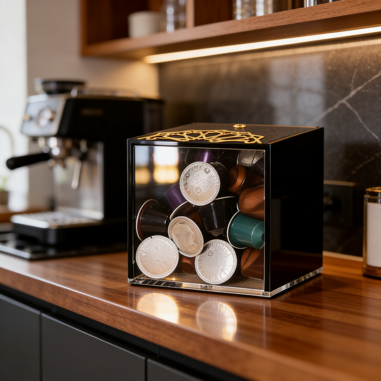 Saraya - Soporte para cápsulas de café en acrílico