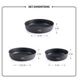 Julia Elite Pro Plus 3-Piece Round Nonstick Baking Pan Set – Black