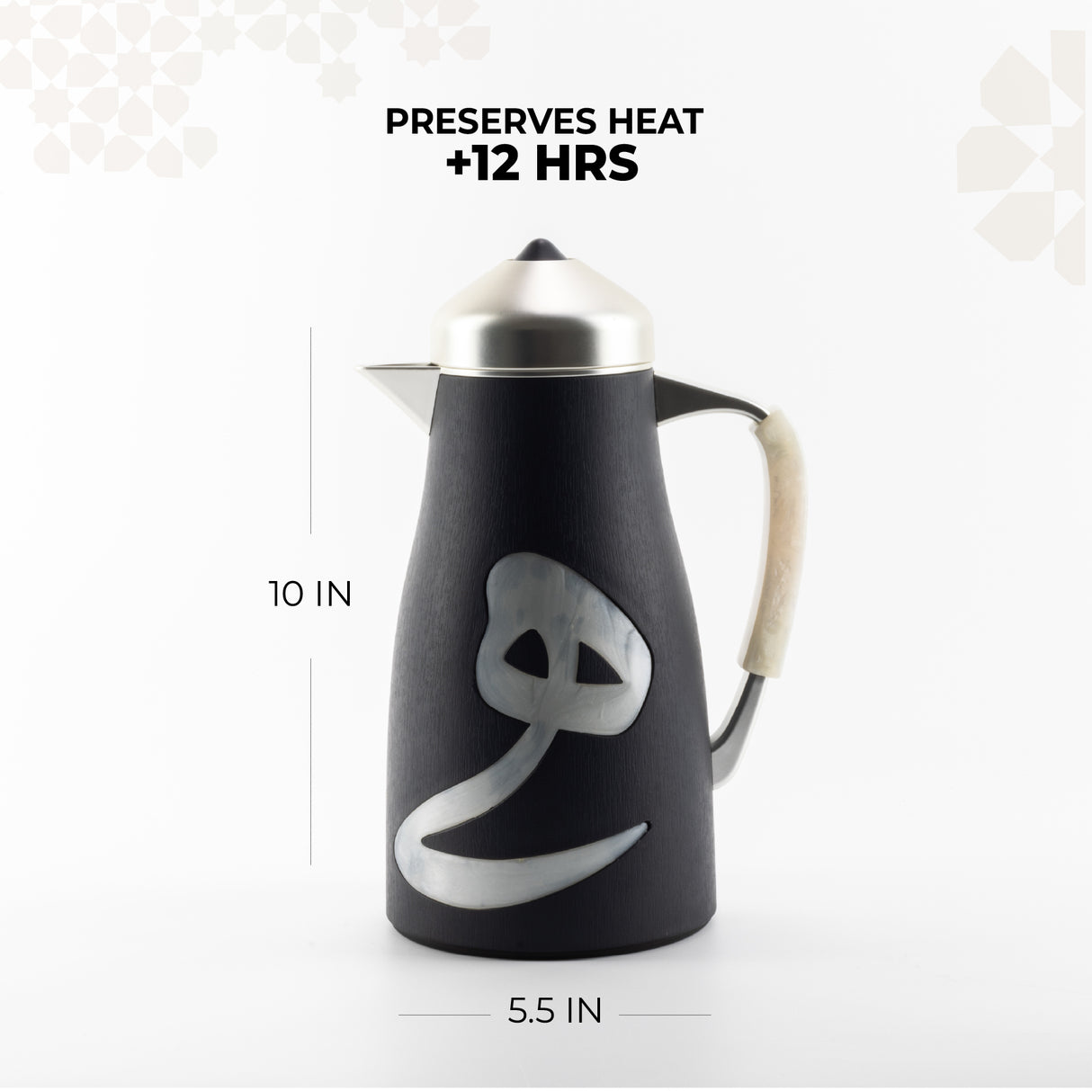 Sidrah - Vacuum Flask / Thermos (Set of 2) - Midnight Silver