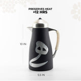 Sidrah - Vacuum Flask / Thermos (Set of 2) - Midnight Silver