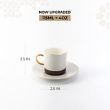 Sidrah - Espresso/Turkish Coffee Set (12-Pc) - Walnut Gold