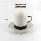 Sidrah - Cappuccino Set (12-Pc) - Midnight Silver
