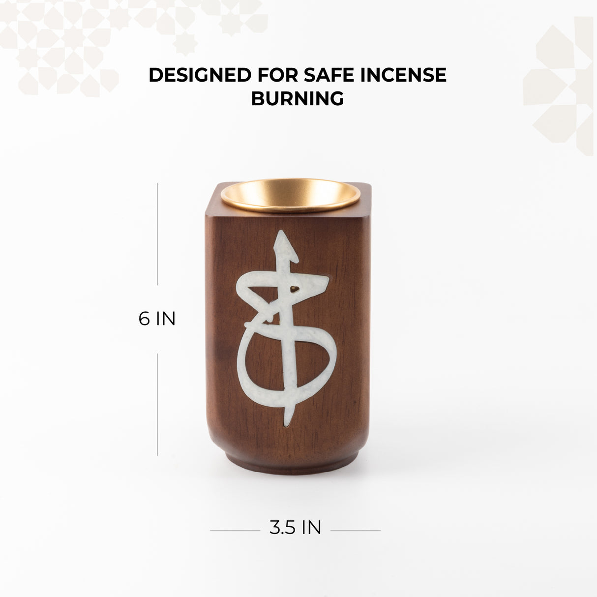 Sidrah - Incense Burner - Walnut Gold