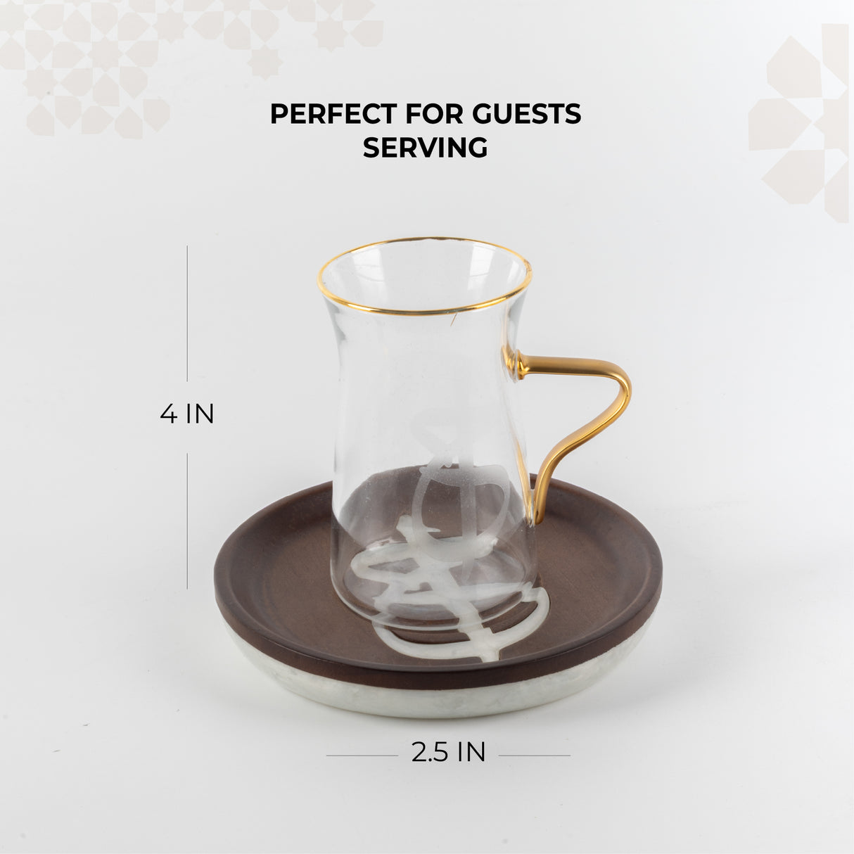 Sidrah - Tea Set (18-Pc) - Walnut Gold