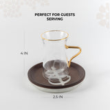 Sidrah - Tea Set (18-Pc) - Walnut Gold