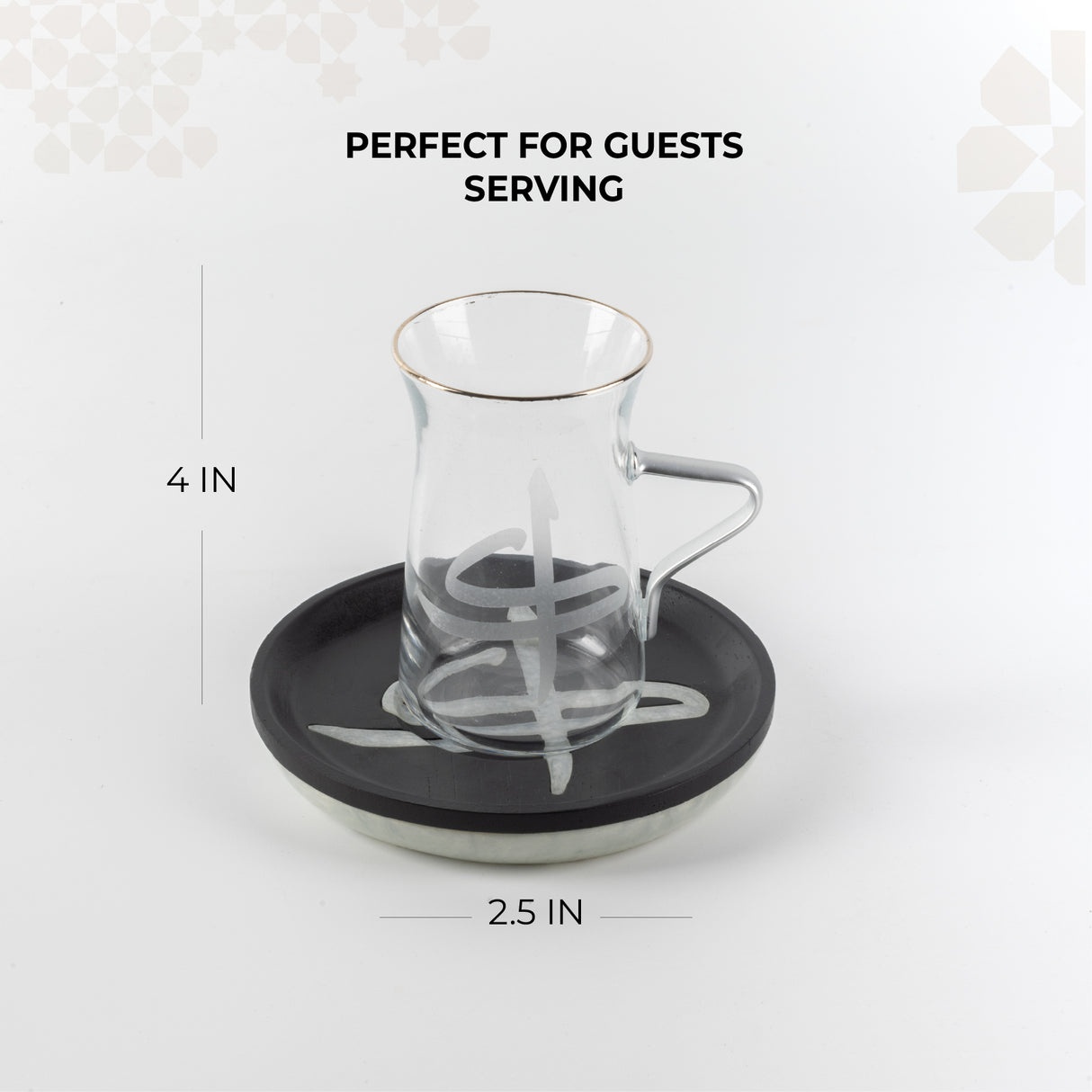 Sidrah - Tea Set (18-Pc) - Midnight Silver
