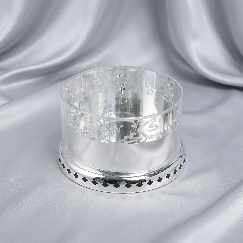 Jiwar - Large Sleek Plate Stand - Silver