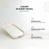 Mirral - Serving Tray - White & Silver