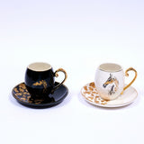 Muhra– Black And White Tea Cups , Set of 4