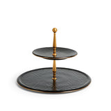 Luxury Majlis - 2-Tier Serving Platter - Black & Gold