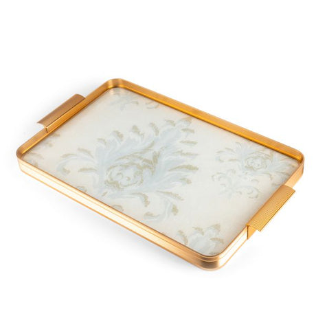 Classy Harir - Stainless Steel Tray - Beige & Gold