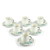 Dunes - Cappuccino Set (12-Pc) - White & Silver